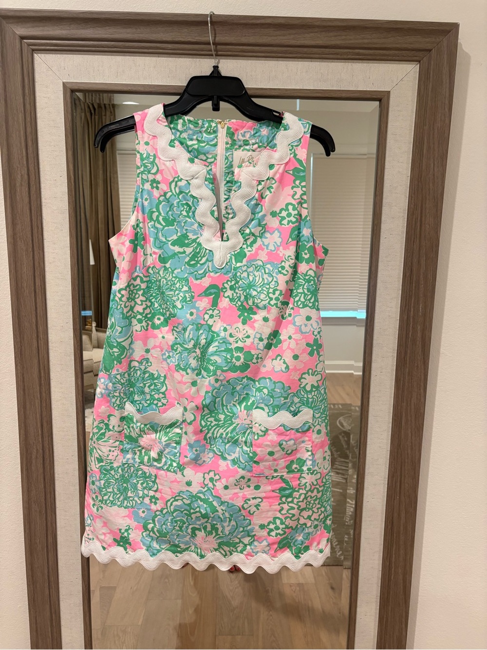 Lilly Pulitzer Pink, Green & Light Blue Floral Shift Dress